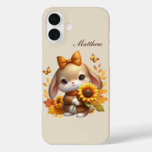 Saisonale Hasen-Add-Name iPhone 16 Plus Hülle