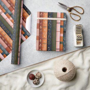 Saisonale Herbst-Buchstäbchen Geschenkpapier