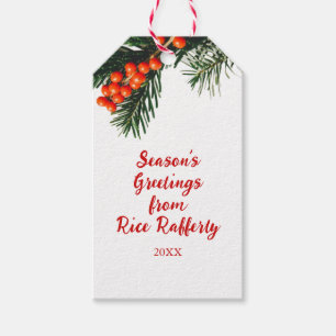 Saisonale Kieferabteilung Berries Custom Geschenkanhänger