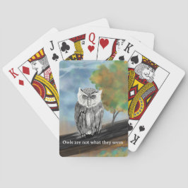 Saisonale Owl Malerei in Nature Wonders Spielkarten
