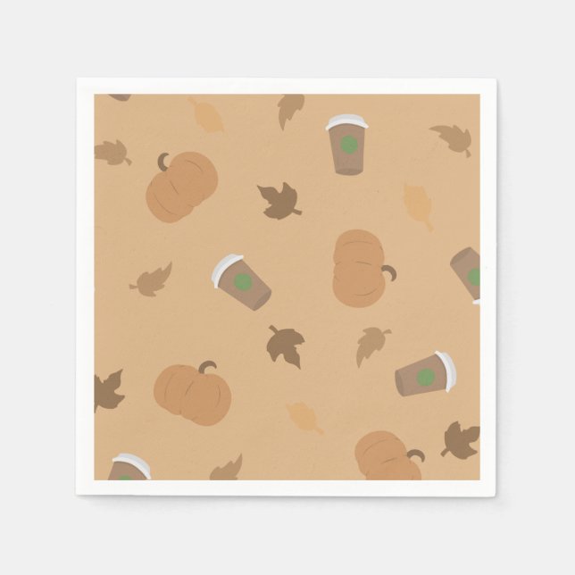Saisonale Pumpkin Gewürze/Fall Napkins Serviette (Vorderseite)