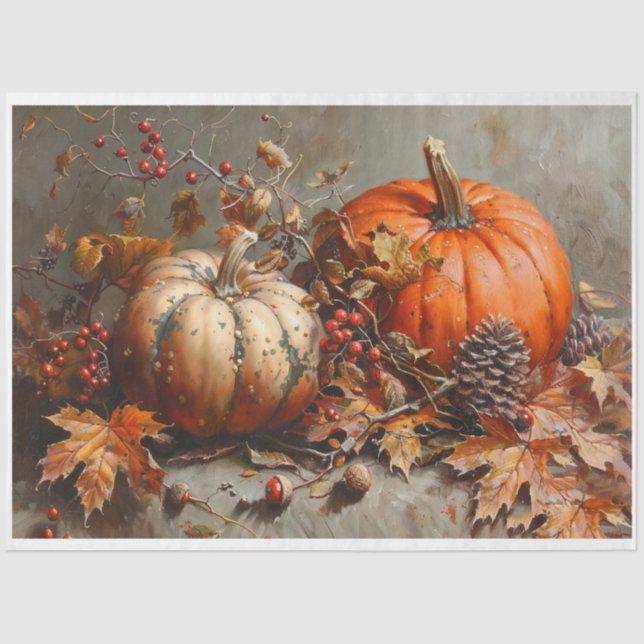 Saisonale Pumpkins Seidenpapier (Vorderseite)