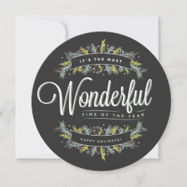 Saisonale Rundreise-Fotokarte Feiertagskarte