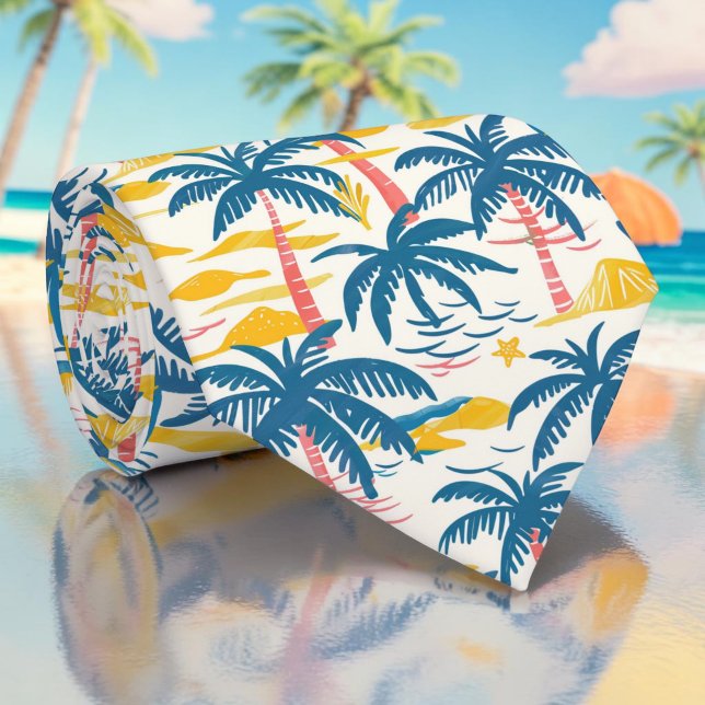 Saisonale Sommer-Palmbaum-Krawatte Krawatte (Von Creator hochgeladen)