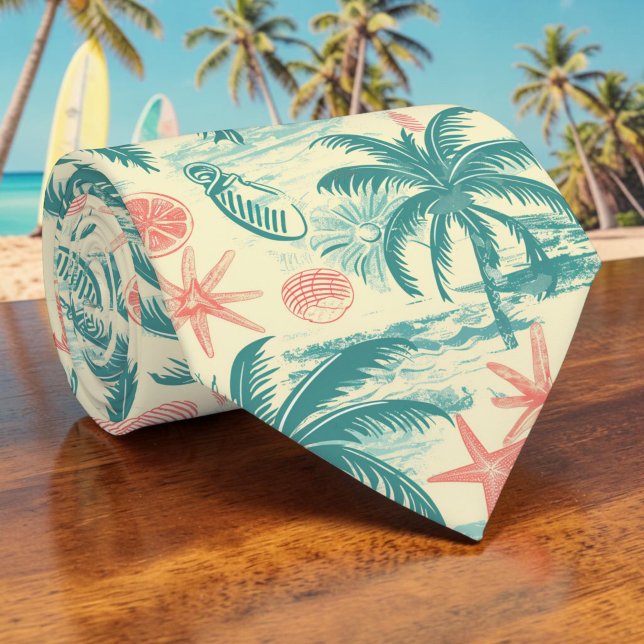 Saisonale Sommer-Palmbaum-Krawatte Krawatte (Von Creator hochgeladen)