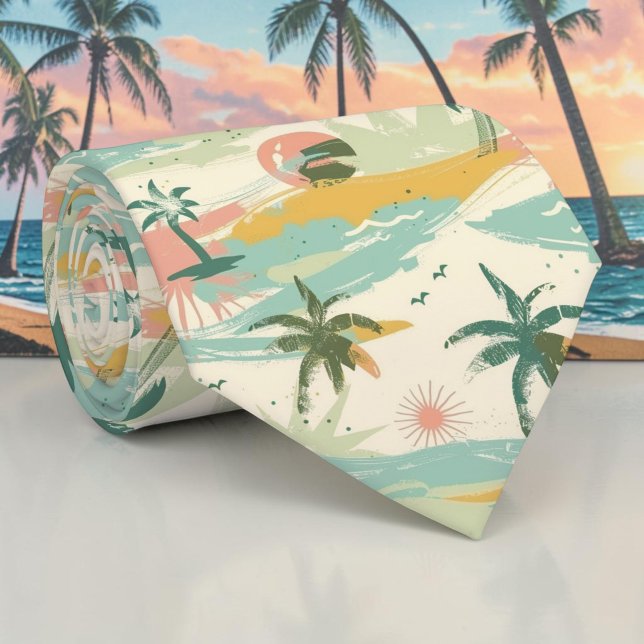 Saisonale Sommer-Palmbaum-Krawatte Krawatte (Von Creator hochgeladen)