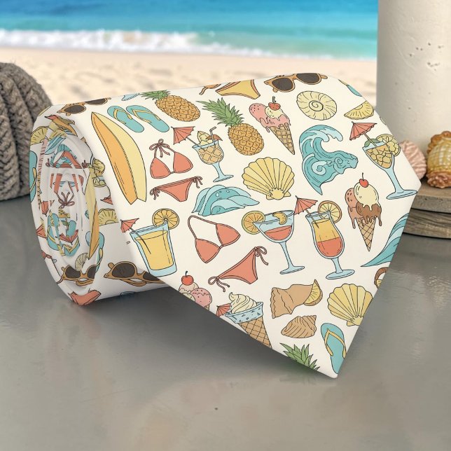 Saisonale Sommer-Strand-Krawatte Schlips Krawatte (Von Creator hochgeladen)