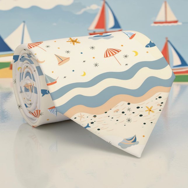 Saisonale Sommer-Strand-Krawatte Schlips Krawatte (Von Creator hochgeladen)