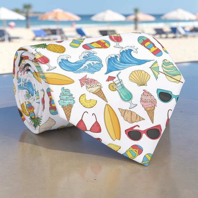 Saisonale Sommer-Strandkrawatte Schlips Krawatte (Von Creator hochgeladen)