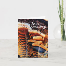 Saisonale Türkei Schwanz Feathers Generic Holiday Feiertagskarte