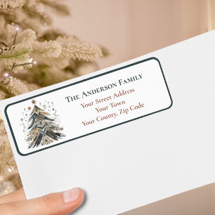 Saisonale Wasserfarbe Boho Feathers Weihnachtsbaum