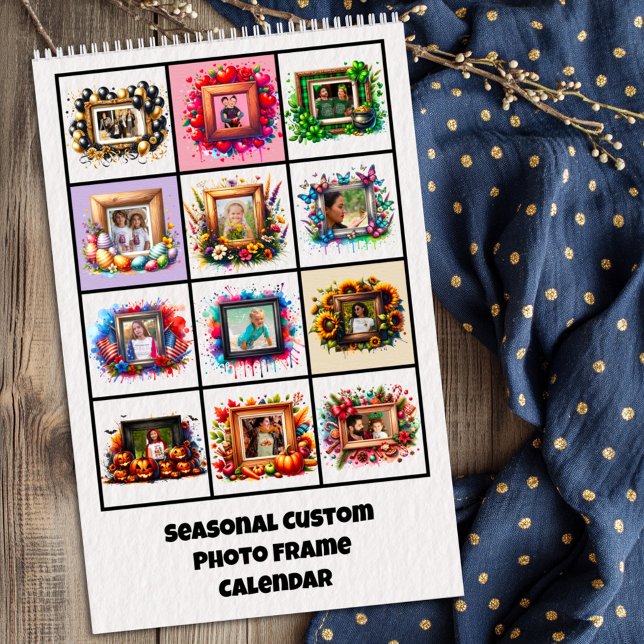 Saisonaler benutzerdefinierter Fotorahmkalender Kalender (Von Creator hochgeladen)