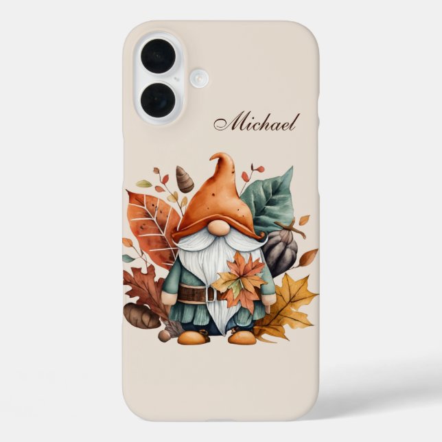 Saisonaler Gnom Name hinzufügen Case-Mate iPhone Hülle (Rückseite)