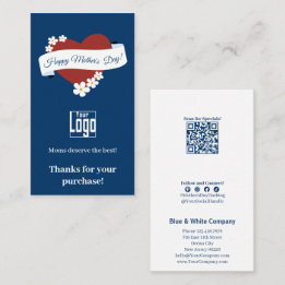 Saisonaler Muttertag Danke für Ihren Einkauf Visitenkarte