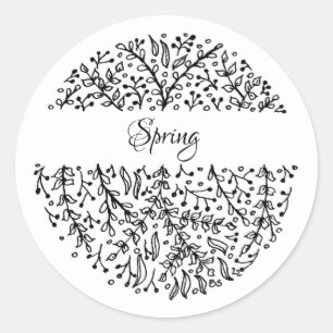 Saisonaler Sticker Frühjahr - Text editierbar