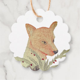 Saisonaler Waldfuchs Geschenkanhänger