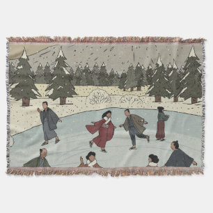 Saisonales Eislaufen Decke
