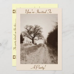 saisonales Foto der stimmungsvollen Winterschneesz Einladung