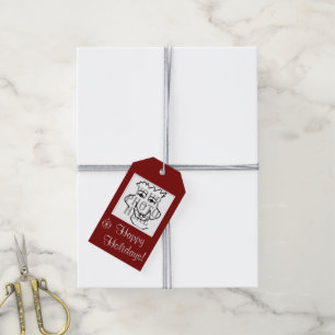 Saisonales Foto mit Grußwürfel Geschenkanhänger