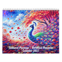 Saisonales Gefieder – Botanischer Pfauen-Kalender