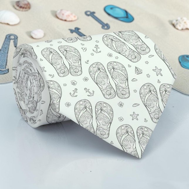 Saisonales Sommer-Flip-Flop-Muster-Halstuch Krawatte (Von Creator hochgeladen)