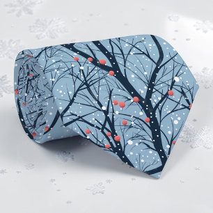 Saisonales Winterblau-Muster-Halstuch Krawatte