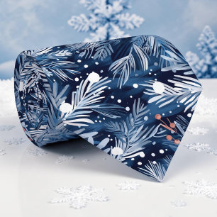 Saisonales Winterblau-Muster-Halstuch Krawatte