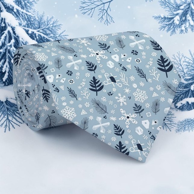 Saisonales Wintermuster-Schlips Krawatte (Von Creator hochgeladen)