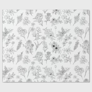 Saisonblumen-Geschenkpapier Geschenkpapier