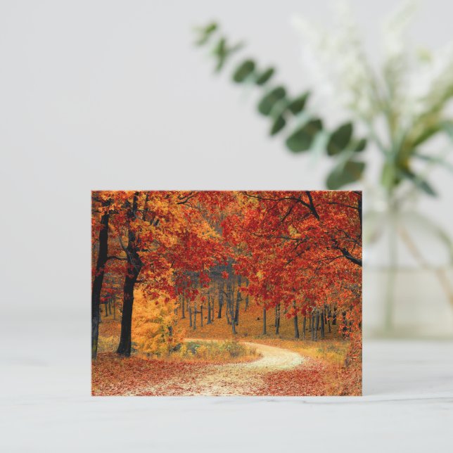 Saisonfarben des Herbstes Postkarte (Stehend Vorderseite)