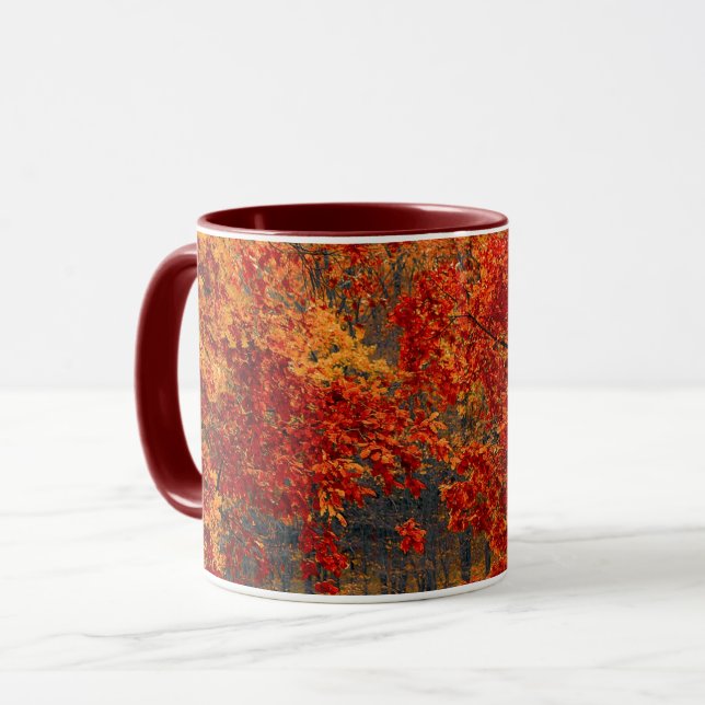 Saisonfarben des Herbstes Tasse (Vorderseite Links)