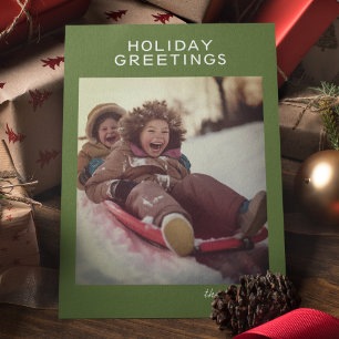 Saisongrüße Modernes Foto für Minimalistische Sign Feiertagskarte