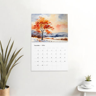 Saisonkalender 2024   Wasserfarbe Kalender