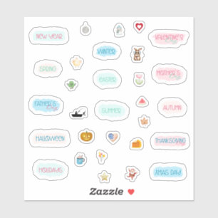 Saisonplaner und Bullet Journal Aufkleber