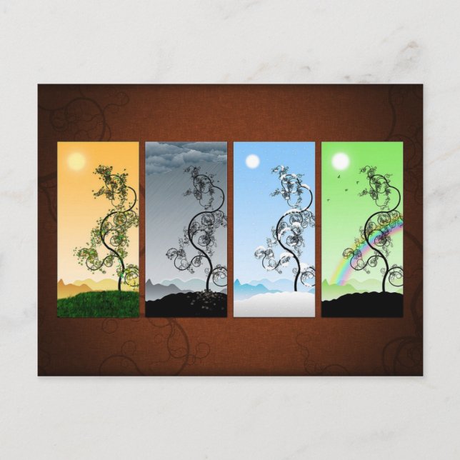 Saisons Postkarte (Vorderseite)