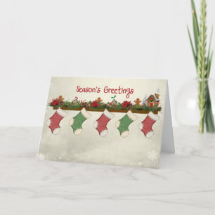 Saisonsocken Feiertagskarte