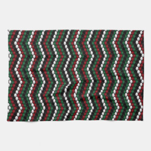 Saisonwinterferien Strickmode Zickzack Geschirrtuch