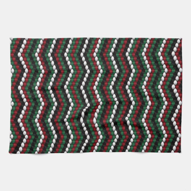 Saisonwinterferien Strickmode Zickzack Geschirrtuch (Horizontal)