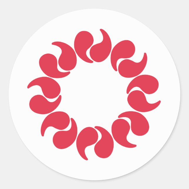 Saitama Runder Aufkleber (Vorderseite)