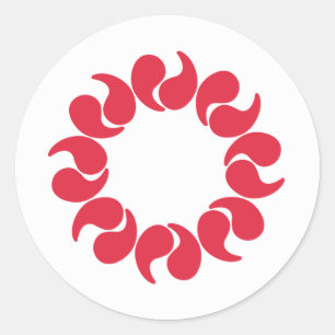 Saitama Runder Aufkleber