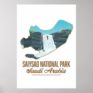 Saiysad Nationalpark, Saudi-Arabien Poster