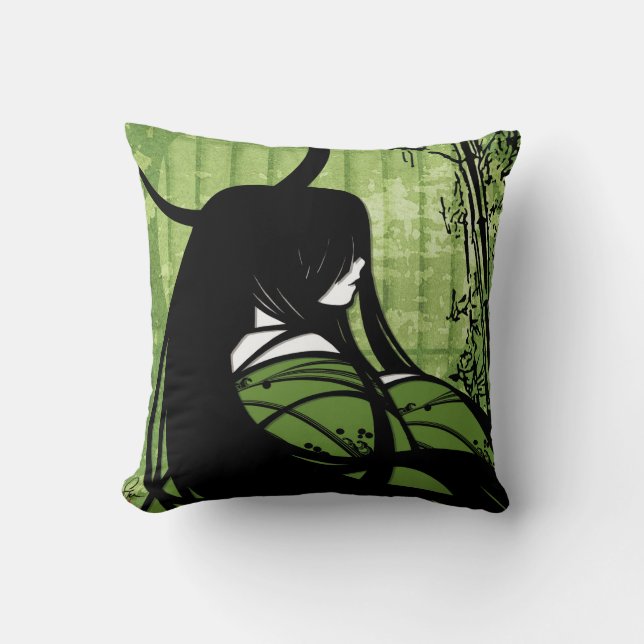 SajuArt Zen-"gefangengenommenes" Kissen (Vorderseite)