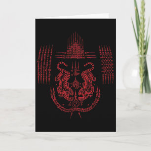 Sak Yant Muay Thai Kickboxen Tattoo asiatische Kul Karte