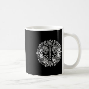 Sak Yant Muay Thai Kunst Tattoo Doppelter Tiger Ki Kaffeetasse
