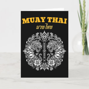 Sak Yant Muay Thai Kunst Tattoo Doppelter Tiger Ki Karte