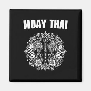 Sak Yant Muay Thai Kunst Tattoo Doppelter Tiger Ki Magnet