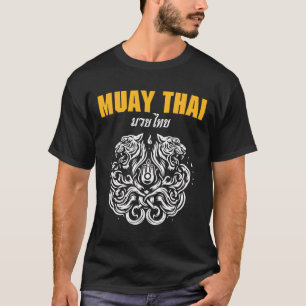Sak Yant Muay Thai Kunst Tattoo Zwillings-Tiger Ki T-Shirt