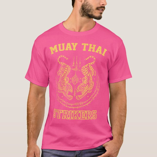 Sak Yant Tiger Muay Thai Kickboxing Fighter T-Shirt (Vorderseite)