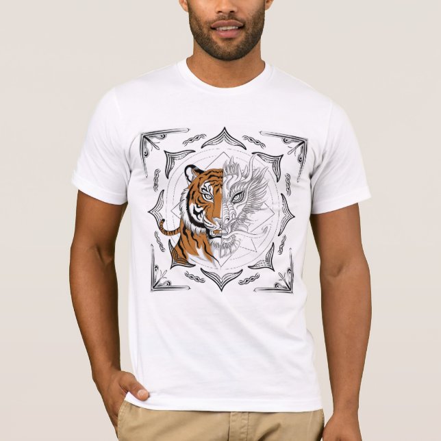 Sak Yant Tiger verwandelt sich in Dragon T - Shirt (Vorderseite)