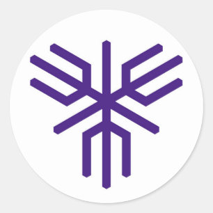 Sakai-Flagge Osaka Präfektur Japan Symbol Runder Aufkleber